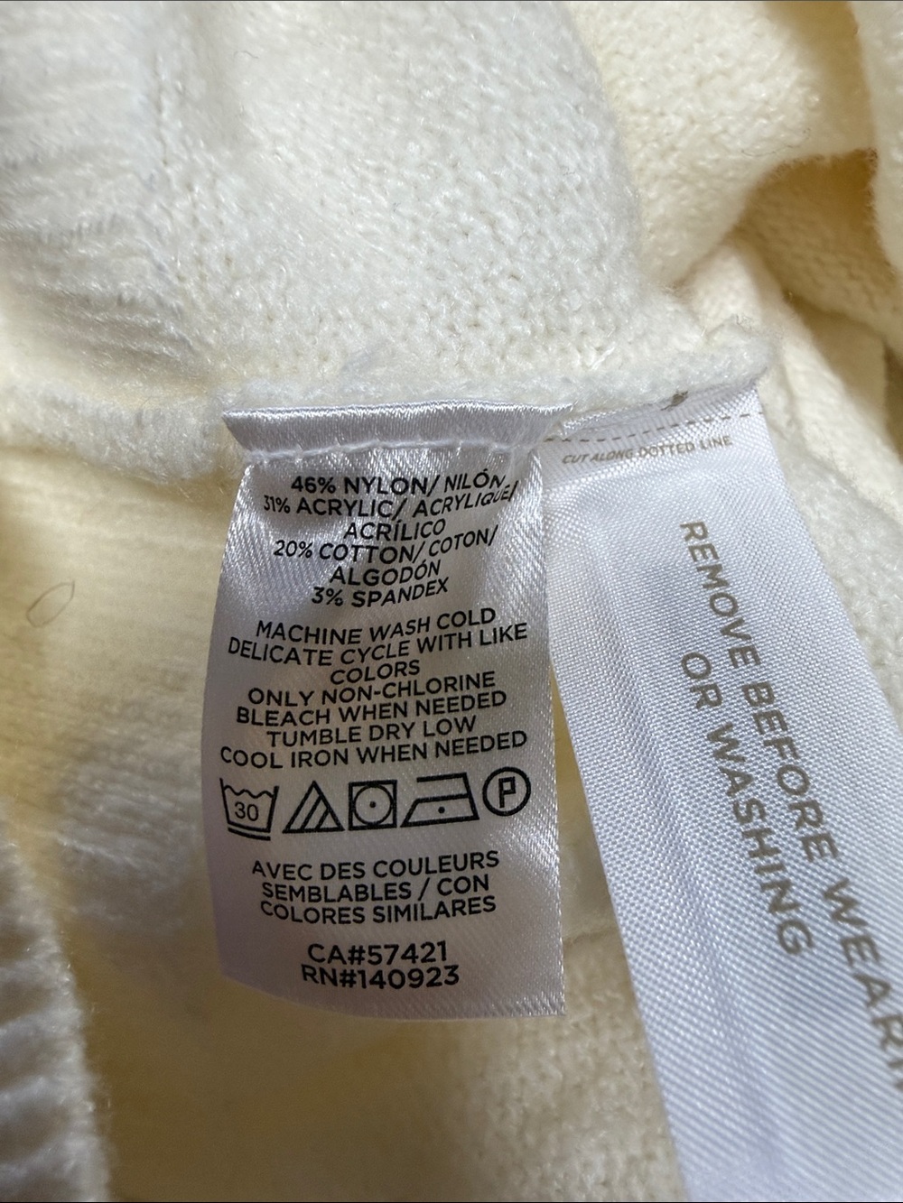 LOFT Ivory Button-Front Cardigan with Pockets - Picture 3 of 4